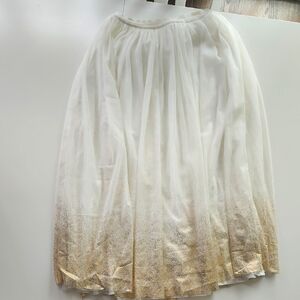 Kids Elegant Ombre White and Gold Skirt